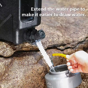 Seau de camping extérieur en PE de 10 litres avec robinet pour les voyages en voiture et le stockage d'eau domestique, seau d'eau potable pure - Product Image 4
