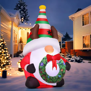 Gnome gonflable en PVC de 5 pieds avec <span class=keywords><strong>guirlande</strong></span>, décorations pour la fête des Saints, lumières LED, vente en gros - Product Image 3