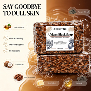 Barra Sólida Limpiadora y Exfoliante Profunda para Piel Sensible, Hidratante, Iluminadora y Blanqueadora, Hecha a Mano en África - Product Image 3
