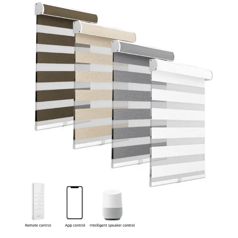 Smart home Decor Zebra Curtain Shades accessori persianas tende a rullo Zebra Wifi a batteria motorizzate controllate
