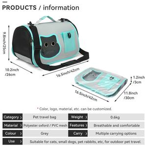 Bolsa de Transporte para Perros y Gatos OEM, Portátil, Transpirable, de Oxford, Gran Capacidad, para Viajes, Bandolera - Product Image 3