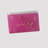 Emballage de bijoux personnalisé de luxe Sac en plastique à fermeture éclair Sac à fermeture éclair mignon et souple pour boucle d'oreille Logo réutilisable Mini sac pochette à fermeture éclair PVC EVA