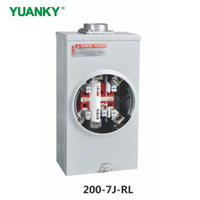 YUANKY 200A 600VAC Caja de Conexión para Medidor Monofásico Serie 200S NEMA 3R Gris Cu-Al