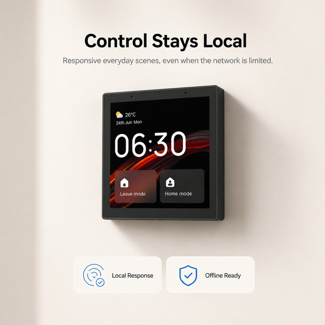 Tuya 3.9inch IPS Aluminum Alloy Android Smart Switch Wi-Fi Smart Home Matter Gateway Homekit Compatible Touchscreen Panel for