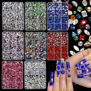 Nouveaux strass transparents Newby AB à dos plat irrégulier de 3 mm pour <span class=keywords><strong>nail</strong></span> <span class=keywords><strong>art</strong></span> <span class=keywords><strong>et</strong></span> vêtements DIY, boîte de 12 compartiments - Product Image 2