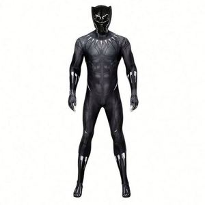 Disfraz de Cosplay de <span class=keywords><strong>Pantera</strong></span> <span class=keywords><strong>Negra</strong></span> T'Challa para Adultos, Talla Grande, Inspirado en TV y Cine, Color Negro, Venta al Por Mayor - Product Image 5