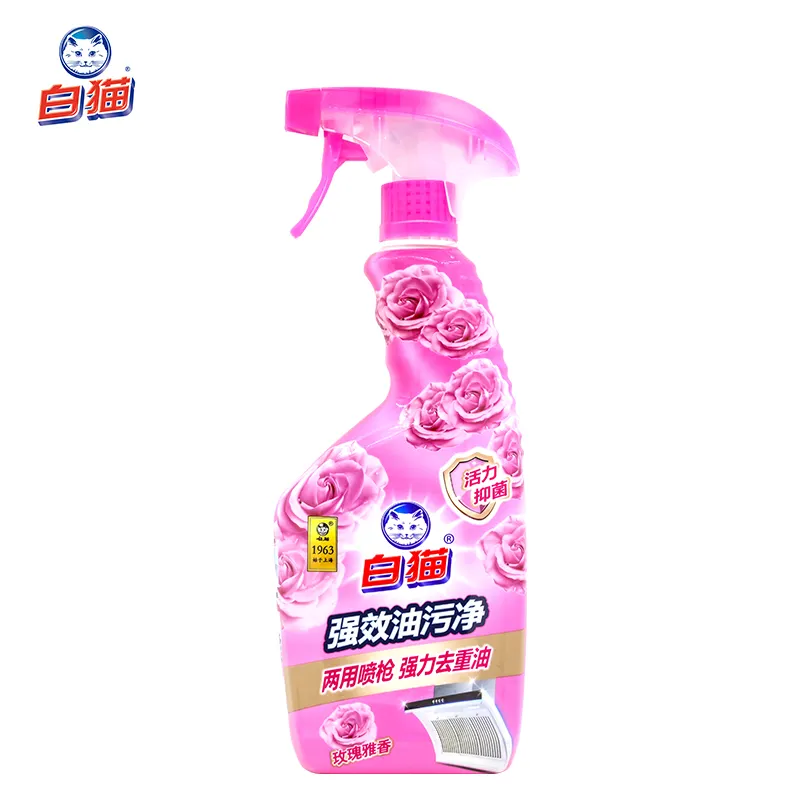500G Rose Fragrance Double Nozzle Powerful Grease Cleaner Kitchen Detergent For Kitchen