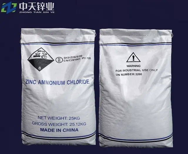 Fornitura diretta del produttore flusso di zincatura zinco ammonio cloruro NH4Cl.ZnCl2