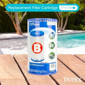 Cartouche filtrante pour piscine <span class=keywords><strong>INTEX</strong></span> <span class=keywords><strong>Type</strong></span> <span class=keywords><strong>B</strong></span>, modèle 59905E, pour piscines hors sol, lot de 6, fabriqué en Chine - Product Image 2