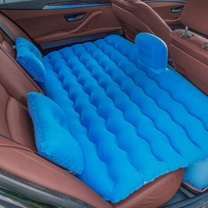 Car Air <b>Mattress</b> 131x75Cm PVC Flocked Fabric <b>Foldable</b> Inflatable Bed For Car Travel Sleeping - Product Image 2