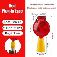 JZCN XTB-01 Lampe de signalisation routière solaire extérieure en plastique, rechargeable par énergie solaire, LED à lumière constante pour chantier de construction nocturne