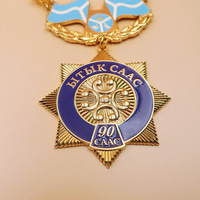 Badge personnalisé en laiton pentagramme plaqué or 24 carats, médaille porte-bonheur de championnat sans nickel, logo 3D personnalisé