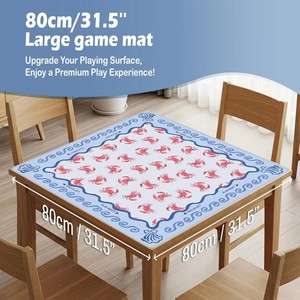 Tapete <span class=keywords><strong>de</strong></span> Mahjong Coastal Crab <span class=keywords><strong>de</strong></span> 31.5 Pulgadas, Cubierta Antideslizante <span class=keywords><strong>para</strong></span> Mesa, Juegos <span class=keywords><strong>de</strong></span> Mesa <span class=keywords><strong>de</strong></span> Póker Americano y Dominó, Tema <span class=keywords><strong>de</strong></span> Verano Océano Azul <span class=keywords><strong>para</strong></span> Hombres - Product Image 5
