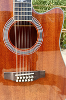 Gitar Akustik Elektrik Aiersi Brand Gloss Finishing Mahogany 41 Inch Cutaway 12 Senar