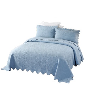 Thêu Trọng lượng nhẹ chắp vá mền đảo ngược phong cách Mỹ <span class=keywords><strong>Comforter</strong></span> 3 cái/bộ trải giường gối Vua Kích thước Quilt Set - Product Image 2