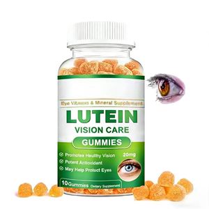Maßgeschneiderte OEM <span class=keywords><strong>Lutein</strong></span> <span class=keywords><strong>Beta</strong></span>-Carotin Gummibärchen für Erwachsene - Sehkraftschutz Gedächtnisförderung Natürliches Antioxidans-Nahrungsergänzungsmittel 2 Gummibärchen Täglich - Product Image 1