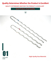 Pince de fixation hélicoïdale préformée pour câble de soutien de ligne électrique