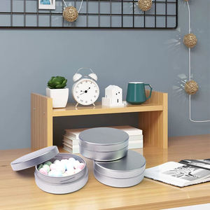 Kotak kaleng kustom Multi guna, wadah logam bulat wadah timah kosmetik dengan tutup sekrup untuk cokelat Spic Salve Candy - Product Image 6