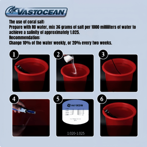 Sal Marina Cristal VASTOCEAN - Mezcla <span class=keywords><strong>de</strong></span> Sal Plástica <span class=keywords><strong>de</strong></span> Grado Profesional para Acuarios Marinos y Peceras <span class=keywords><strong>de</strong></span> Arrecife <span class=keywords><strong>de</strong></span> Coral, Purificación <span class=keywords><strong>de</strong></span> <span class=keywords><strong>Agua</strong></span> - Product Image 5