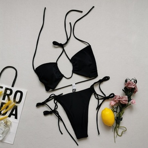 Maillot de bain deux pièces OUTPACE en Spandex/Polyester à séchage rapide, style halter triangle et string en V pour femme 2025 - Product Image 4