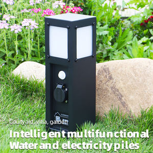 GEEYA <span class=keywords><strong>Prise</strong></span> électrique extérieure étanche avec éclairage intégré et contrôle par application Tuya, pilier de <span class=keywords><strong>prise</strong></span> intelligente pour le sol du jardin - Product Image 3