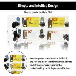 Casier de rangement pour téléphones portables à 30 emplacements verrouillable, en acrylique robuste, avec boîte de rangement pour téléphones portables, idéal pour les bureaux et usines de taille moyenne - Product Image 5