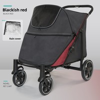 Pratique 5 en 1 pliable voyage grand porte-poussette pour animaux de compagnie grande capacité matériaux robustes chat sac de voyage poussette pour chien de compagnie