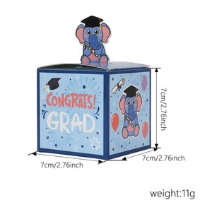 Creative carré animal <span class=keywords><strong>baccalauréat</strong></span> boîte à bonbons boîte <span class=keywords><strong>cadeau</strong></span> de fête de remise des diplômes - Product Image 3