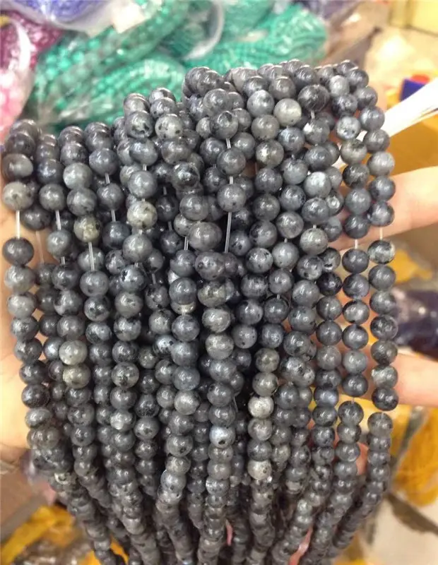 Cheaper factory price wholesale natural gemstone beads 10mm black labradorite stone beads