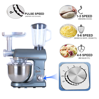1400W multifonction 5 en 1 mélangeur sur socle cuisson pain pâte mélangeur ménage mélangeurs d'aliments avec accessoires
