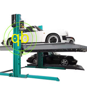 Elevador de estacionamiento para automóviles de 2 postes y 2 pisos, sistema de estacionamiento apilador doble para el hogar, equipo de garaje Vertical mecánico hidráulico, elevador de maquinaria - Product Image 5
