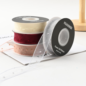 Ruban à nœuds DIY pour la Saint-Valentin, la fête des mères, les anniversaires, les mariages, en coton à pois durable et magnifique, pour emballer les gâteaux et les cadeaux - Product Image 5