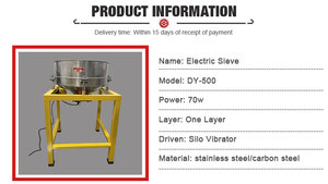 Machine de tamisage de farine de boulangerie de poudre électrique de 500mm - Product Image 4