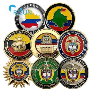 Souvenirs personnalisés avec carte du drapeau colombien, médaillon pour veteran des forces, pièces commémoratives, pièce de défi personnalisée, Colombie - Product Image 1