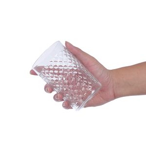 Gobelet en plastique transparent moderne HALO, gobelet texturé réutilisable pour la maison, la cuisine, le restaurant, l'hôtel, la salle à manger - Product Image 2
