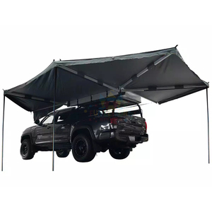 Car <strong>Rooftop</strong> Tent canvas car awning 270 degree plus with led lights rainproof <strong>standings</strong> d shape hole car side <strong>standing</strong> awning - Product Image 1