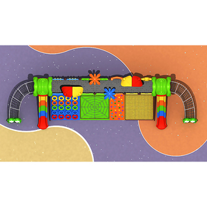 Toboggan de gymnastique d'<span class=keywords><strong>aventure</strong></span> en plein air pour enfants avec pneus d'escalade mur de roche et ensemble de jeu de filet de corde de sécurité - Product Image 3