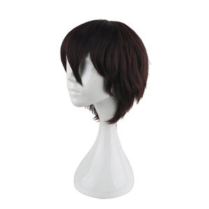 Bungou chiens errants Dazai Osamu Cosplay perruque brun noir cheveux courts chien sauvage littéraire <span class=keywords><strong>Anime</strong></span> personnage <span class=keywords><strong>coiffure</strong></span> pour Convention - Product Image 2