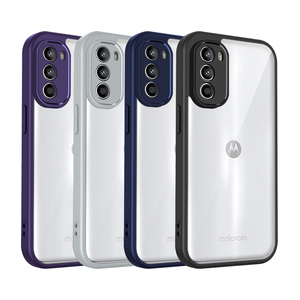 Para <span class=keywords><strong>Motorola</strong></span> <span class=keywords><strong>Moto</strong></span> <span class=keywords><strong>G52</strong></span> / <span class=keywords><strong>Moto</strong></span> G82 Funda Ultra delgada Suave TPU Marco Clear PC Hard Back Funda a prueba de golpes Coque Fundas - Product Image 1