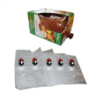 Sac de conditionnement liquide en plastique personnalisé de 2L, 3L, 5L, 10L pour vin et jus, avec valve