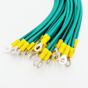 Cabo de Aterramento Verde e Amarelo Personalizado com Terminal Anelar, Chicote de Fios para Conexão à Terra OEM ODM - Product Image 1