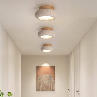 Plafonnier de style Wabi Sabi en pierre de grotte jaune pour couloir, lampe de plafond médiévale pour chambre d'hôtes, luminaire de tête de lit