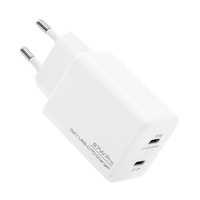 Chargeur GaN 65W67W double USB-C PD à charge rapide, mini chargeur avec protection ignifuge, câble de charge, chargeur iPhone