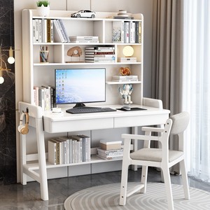 Bàn ghế máy tính gỗ hiện đại, bàn học sinh, bàn làm việc tại nhà có kệ sách, kệ để đồ - Product Image 5