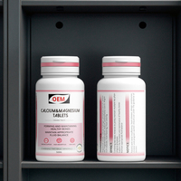 OEM ODM Kalzium- & Magnesium-Tabletten Nahrungsergänzungsmittel Hochdosiert Unterstützt die Knochengesundheit für Erwachsene