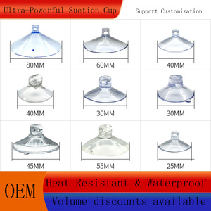 पारदर्शी pvc साइड होल सक्शन कप 55 मिमी व्यास 6.5 मिमी साइड होल - Product Image 2