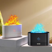 Portable Cool Mist Usb Led Changement Couleur Chambre 7 Couleurs Feu Flamme Humidificateur Aroma Essential Diffuseur Eau Air Humidificateur