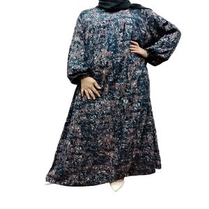 Nouveau Modeste Jilbeb Musulman Longue Robe Élégante Robe Kabyle pour Femmes Polyester Abaya Du Maroc Turquie Respirant pour L'été Eid - Product Image 6