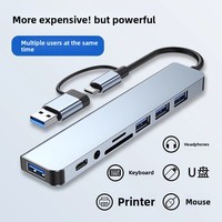 Adaptador Hub USB-C de 7/8 Puertos - Divisor Múltiple de Velocidad 5G para PC, Laptop y MacBook (EE. UU.)