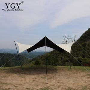 Abri solaire isolant en tissu Oxford blanc/kaki 510*510CM, <span class=keywords><strong>ultra</strong></span>-<span class=keywords><strong>léger</strong></span>, protection UPF 80+, pour camping, 8-10 personnes, >3000mm - Vente chaude - Product Image 5